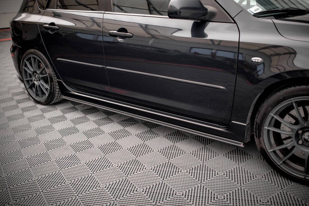 Street Pro Seitenschweller passend für Mazda 3 MPS Mk1 schwarz matt