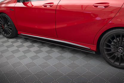 Street Pro Seitenschweller passend für Mercedes A 45 AMG W176 FL schwarz matt