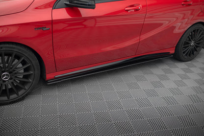 Street Pro Seitenschweller passend für Mercedes A 45 AMG W176 FL schwarz matt