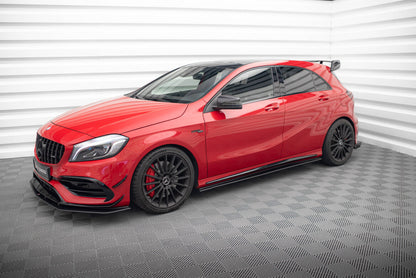 Street Pro Seitenschweller passend für Mercedes A 45 AMG W176 FL schwarz matt