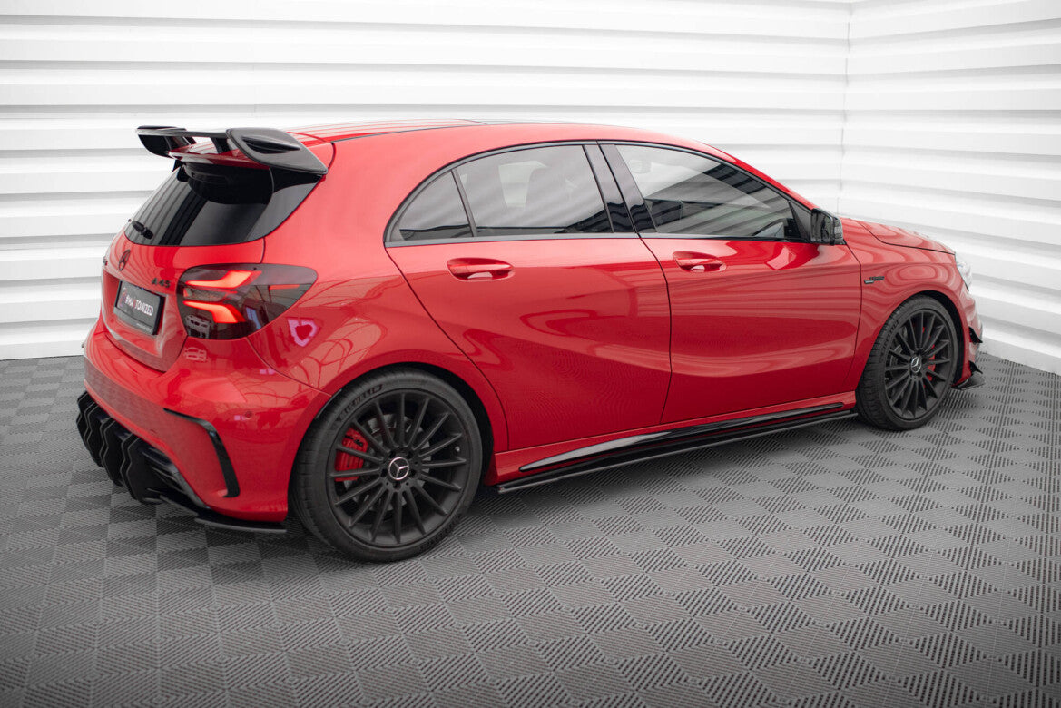 Street Pro Seitenschweller passend für Mercedes A 45 AMG W176 FL schwarz matt