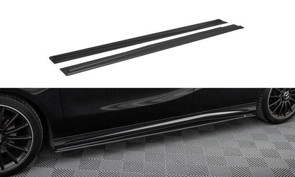 Street Pro Seitenschweller passend für Mercedes A AMG-Line W176 FL schwarz matt