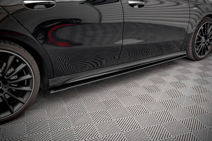 Street Pro Seitenschweller passend für Mercedes A35 AMG / AMG-Line Aero Pack W177 schwarz matt