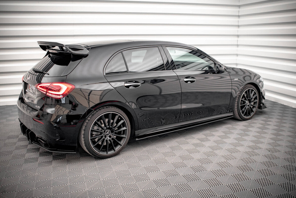Street Pro Seitenschweller passend für Mercedes A35 AMG / AMG-Line Aero Pack W177 schwarz matt
