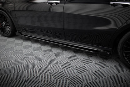 Street Pro Seitenschweller passend für Mercedes-AMG A35 W177 FL schwarz matt + Hochglanz Flaps