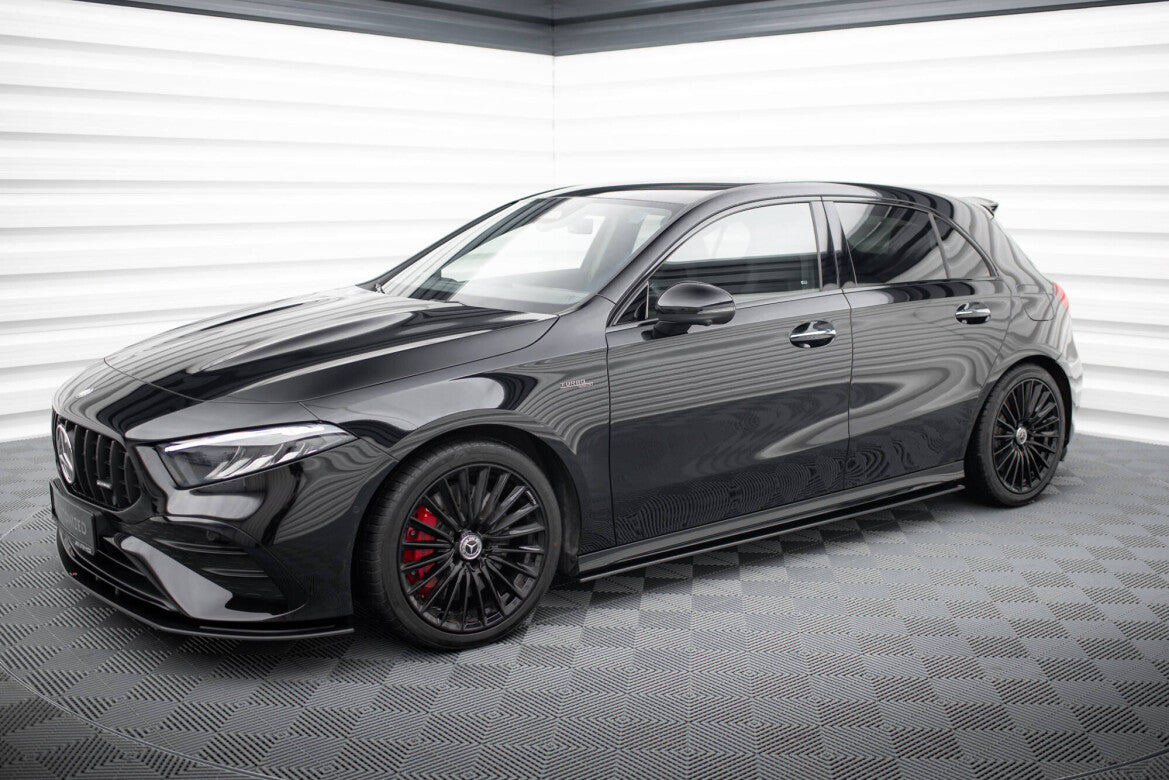 Street Pro Seitenschweller passend für Mercedes-AMG A35 W177 FL schwarz matt