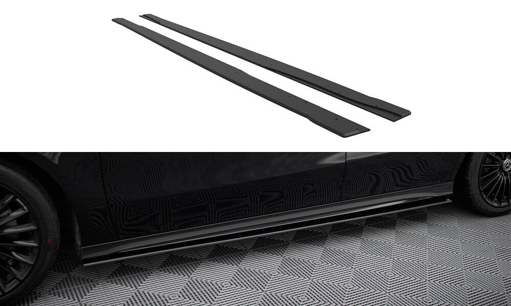 Street Pro Seitenschweller passend für Mercedes-AMG A35 W177 FL schwarz matt