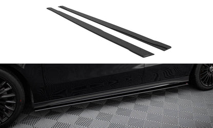 Street Pro Seitenschweller passend für Mercedes-AMG A35 W177 FL schwarz matt