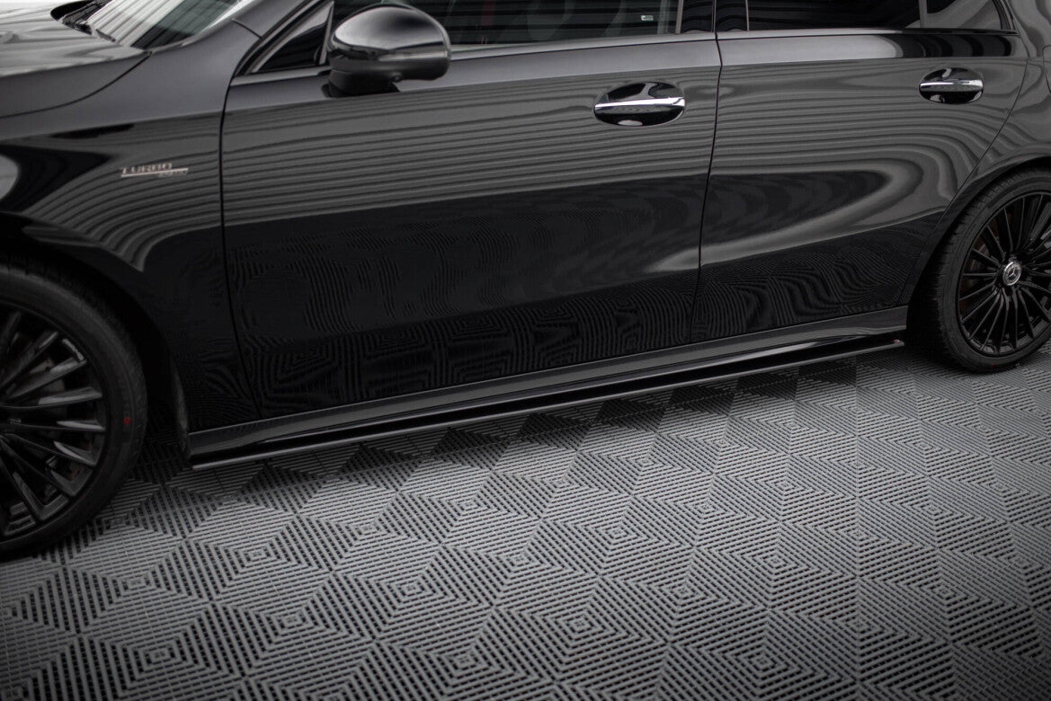 Street Pro Seitenschweller passend für Mercedes-AMG A35 W177 FL schwarz matt