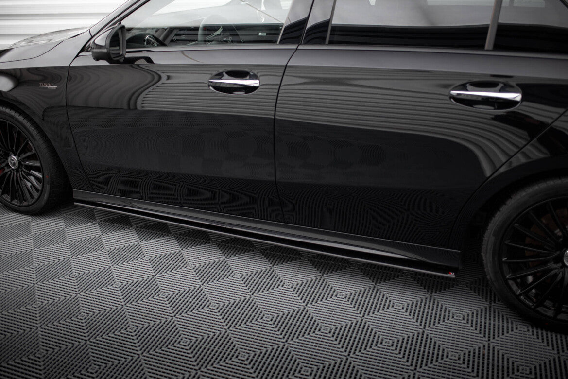Street Pro Seitenschweller passend für Mercedes-AMG A35 W177 FL schwarz matt