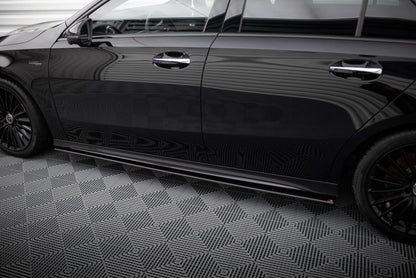Street Pro Seitenschweller passend für Mercedes-AMG A35 W177 FL schwarz matt