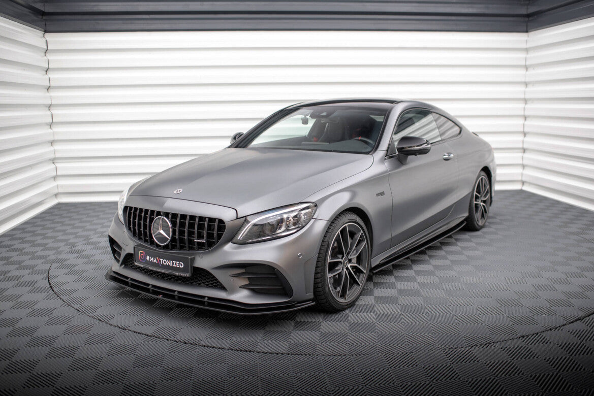 Street Pro Seitenschweller passend für Mercedes-AMG C43 Coupe / Cabrio C205 FL / A205 FL schwarz matt