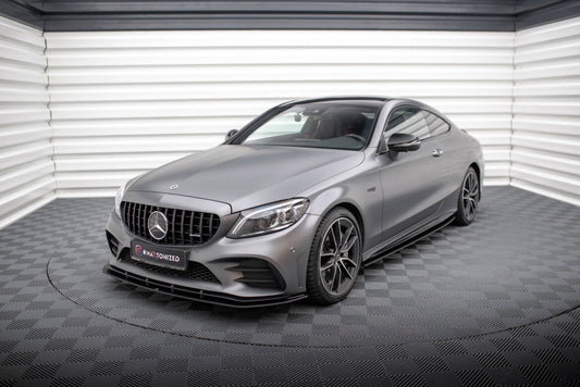 Street Pro Seitenschweller passend für Mercedes-AMG C43 Coupe / Cabrio C205 FL / A205 FL schwarz matt
