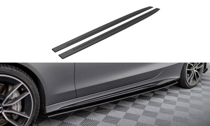 Street Pro Seitenschweller passend für Mercedes-AMG C43 Coupe / Cabrio C205 FL / A205 FL schwarz matt