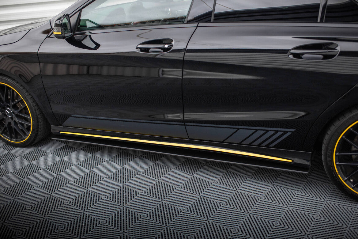 Street Pro Seitenschweller passend für Mercedes-AMG CLA 45 C117 FL schwarz matt