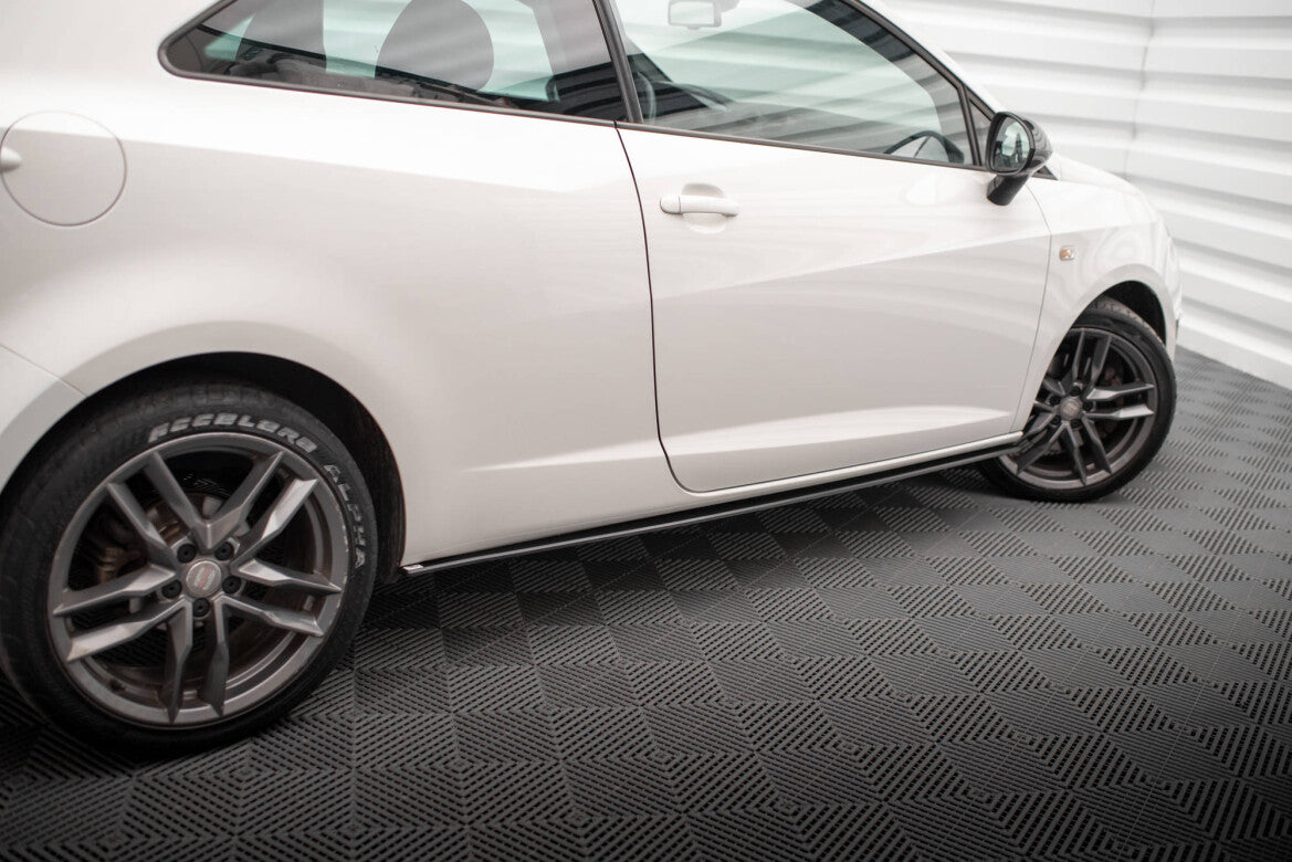 Street Pro Seitenschweller passend für Seat Ibiza CUPRA Sport Coupe Mk4 schwarz matt