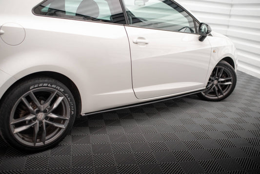 Street Pro Seitenschweller passend für Seat Ibiza CUPRA Sport Coupe Mk4 schwarz matt
