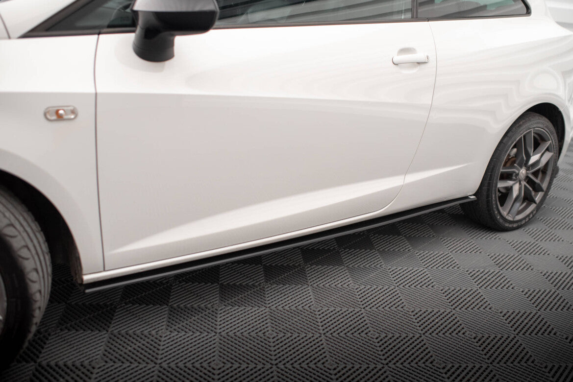 Street Pro Seitenschweller passend für Seat Ibiza CUPRA Sport Coupe Mk4 schwarz matt