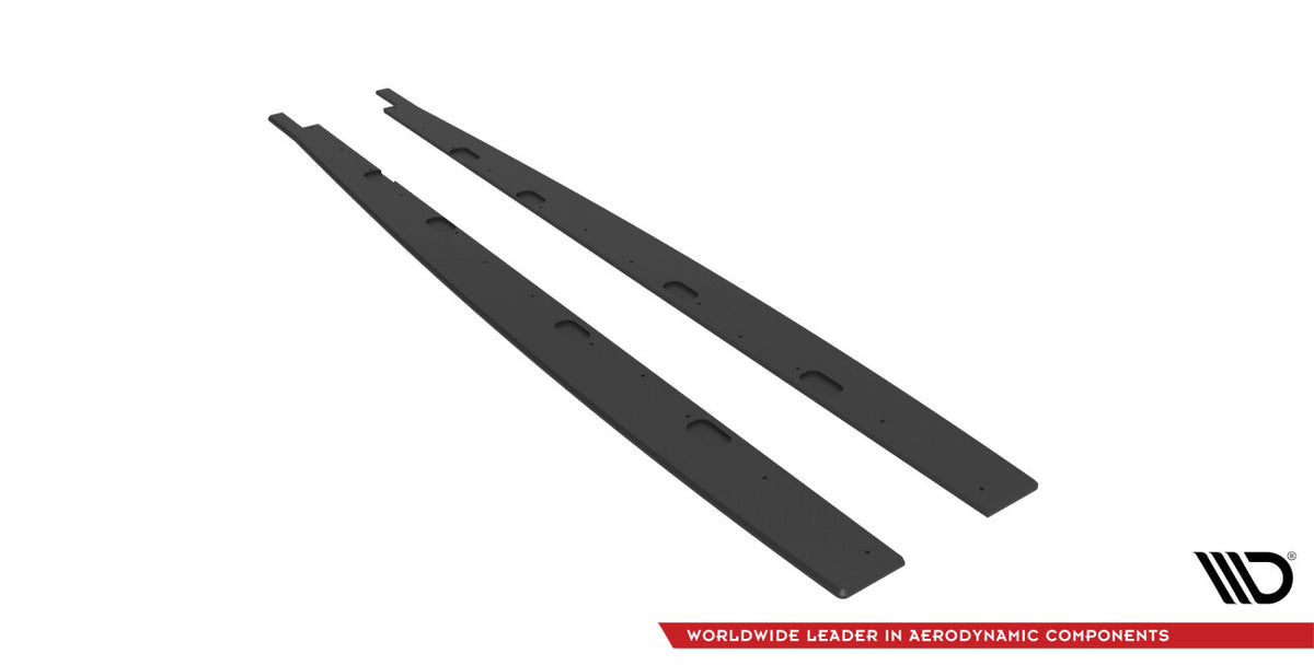 Street Pro Seitenschweller passend für Seat Ibiza CUPRA Sport Coupe Mk4 schwarz matt