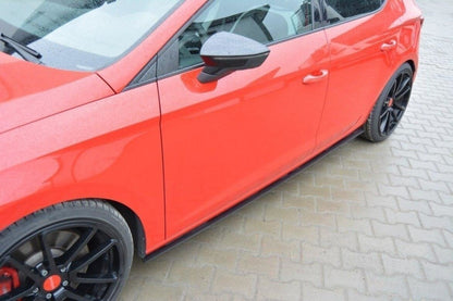 Street Pro Seitenschweller passend für Seat Leon III CUPRA / FR schwarz matt