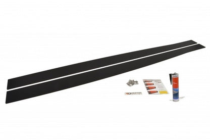 Street Pro Seitenschweller passend für Seat Leon MK2 MS DESIGN schwarz matt