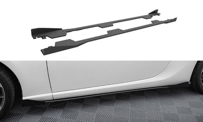 Street Pro Seitenschweller passend für Subaru BRZ Mk1 / Mk1 FL schwarz matt + Hochglanz Flaps