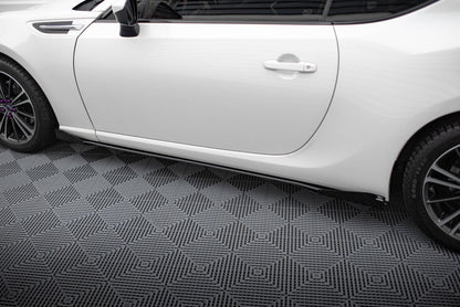 Street Pro Seitenschweller passend für Subaru BRZ Mk1 / Mk1 FL schwarz matt + Hochglanz Flaps