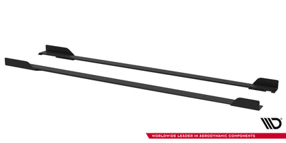 Street Pro Seitenschweller passend für Toyota GR Corolla Mk12 schwarz matt + Hochglanz Flaps