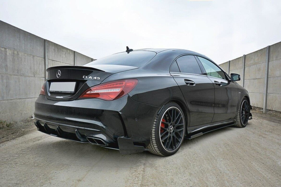 Street Pro Seitenschweller passend für V.1 Mercedes CLA A45 AMG C117 FL schwarz matt