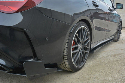 Street Pro Seitenschweller passend für V.1 Mercedes CLA A45 AMG C117 FL schwarz matt