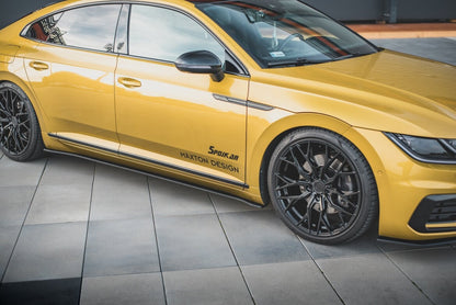 Street Pro Seitenschweller passend für VW Arteon R-Line Limousine / Shooting Brake Mk1 schwarz matt