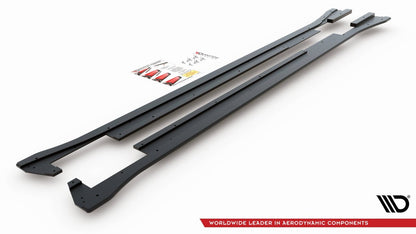 Street Pro Seitenschweller passend für VW Arteon R-Line Limousine / Shooting Brake Mk1 schwarz matt
