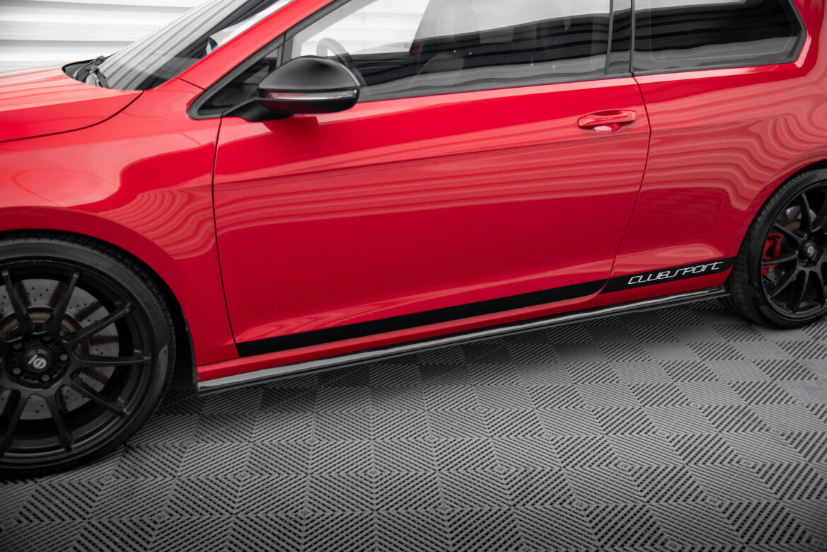 Street Pro Seitenschweller passend für VW Golf 7 GTI CLUBSPORT schwarz matt