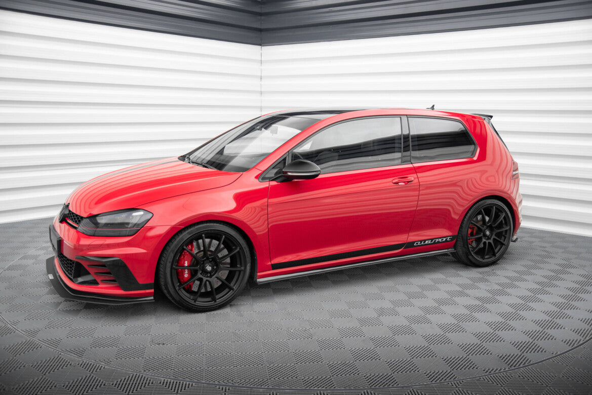 Street Pro Seitenschweller passend für VW Golf 7 GTI CLUBSPORT schwarz matt
