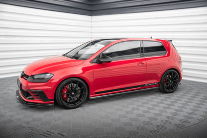 Street Pro Seitenschweller passend für VW Golf 7 GTI CLUBSPORT schwarz matt