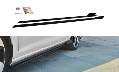 Street Pro Seitenschweller passend für VW Golf 7 GTI FL schwarz matt