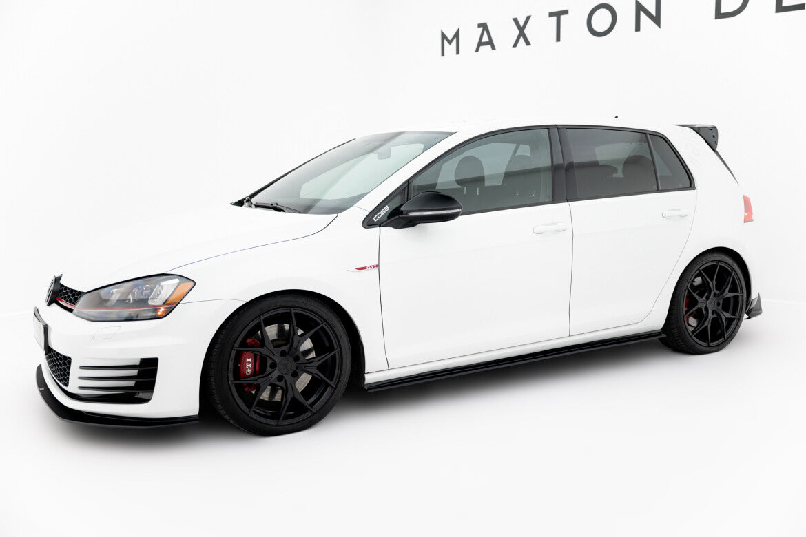 Street Pro Seitenschweller passend für VW Golf 7 GTI schwarz matt