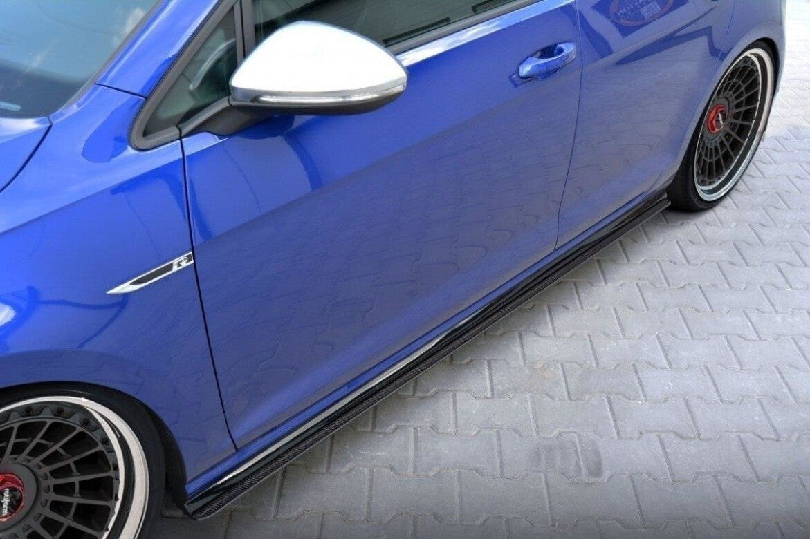 Street Pro Seitenschweller passend für VW Golf 7 R/ R-Line FL schwarz matt