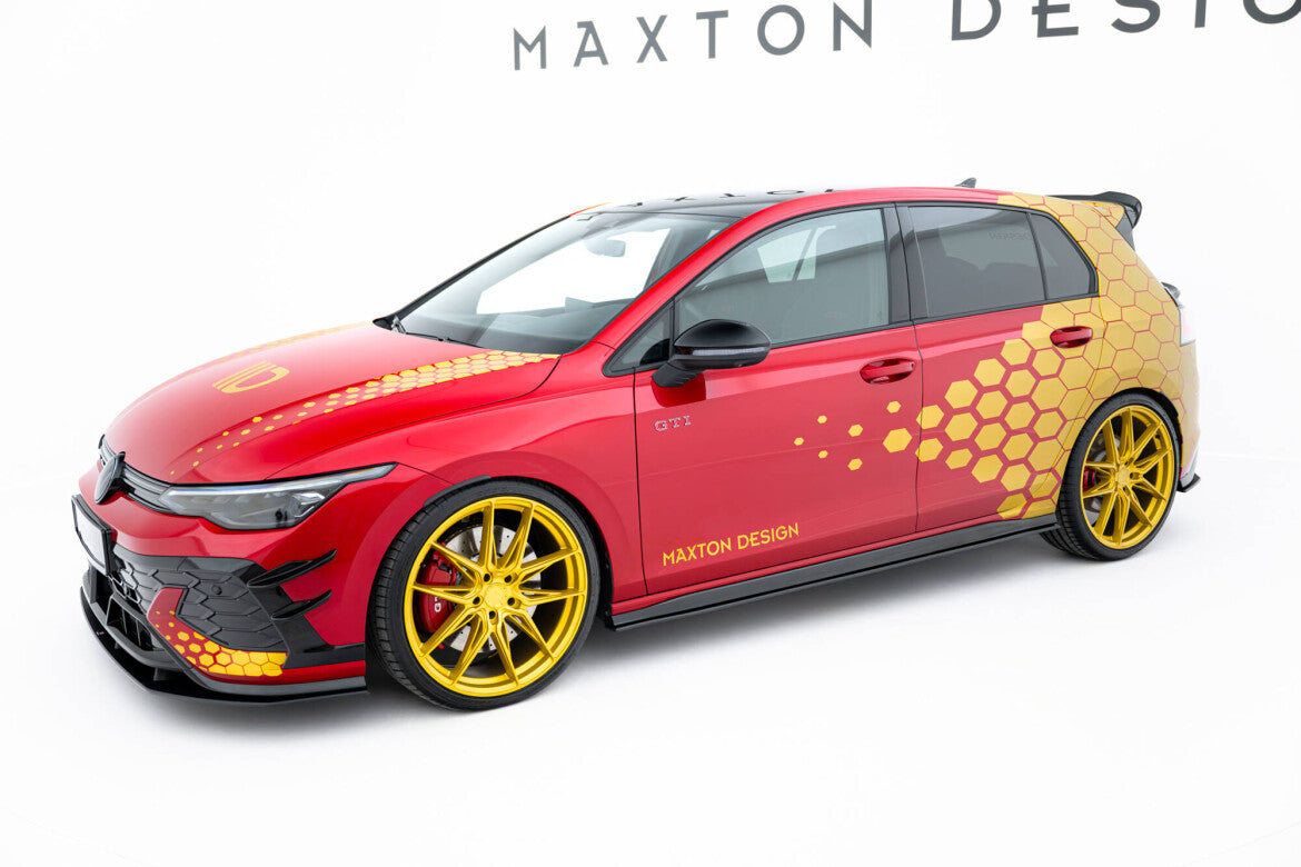 Street Pro Seitenschweller passend für VW Golf GTI Clubsport Mk8 FL schwarz matt