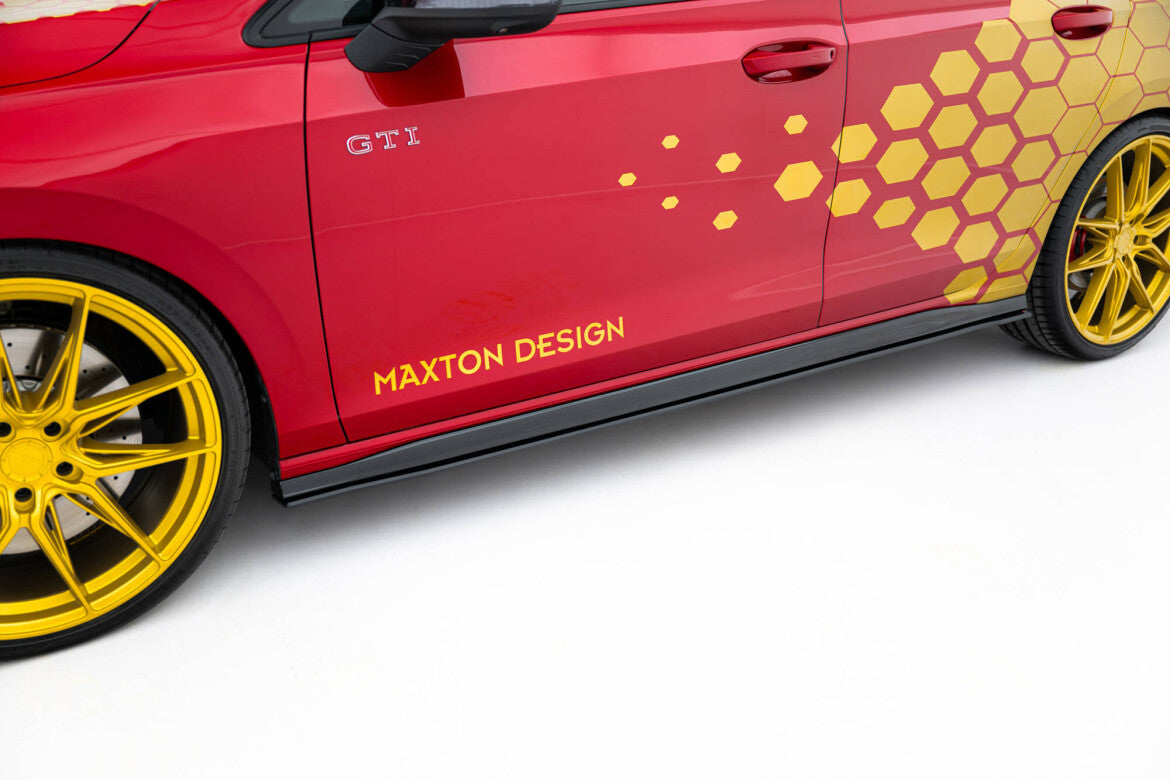 Street Pro Seitenschweller passend für VW Golf GTI Clubsport Mk8 FL schwarz matt