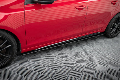 Street Pro Seitenschweller passend für VW Golf GTI Mk6 schwarz matt
