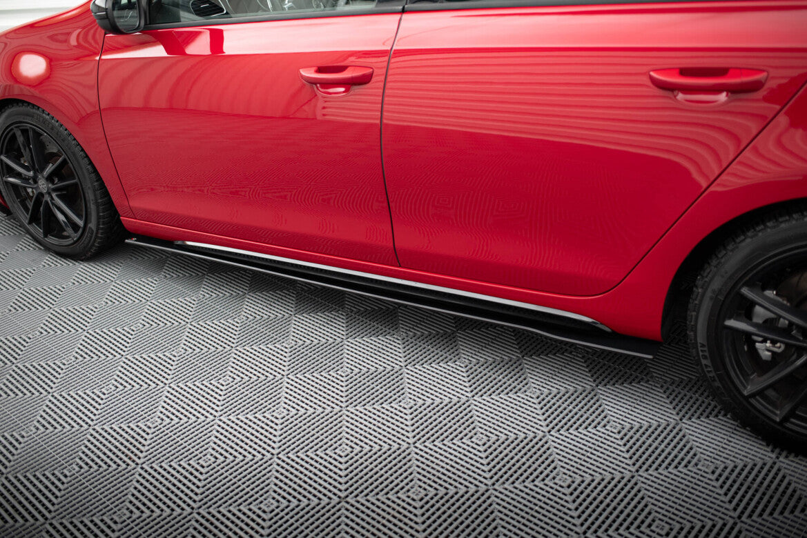 Street Pro Seitenschweller passend für VW Golf GTI Mk6 schwarz matt