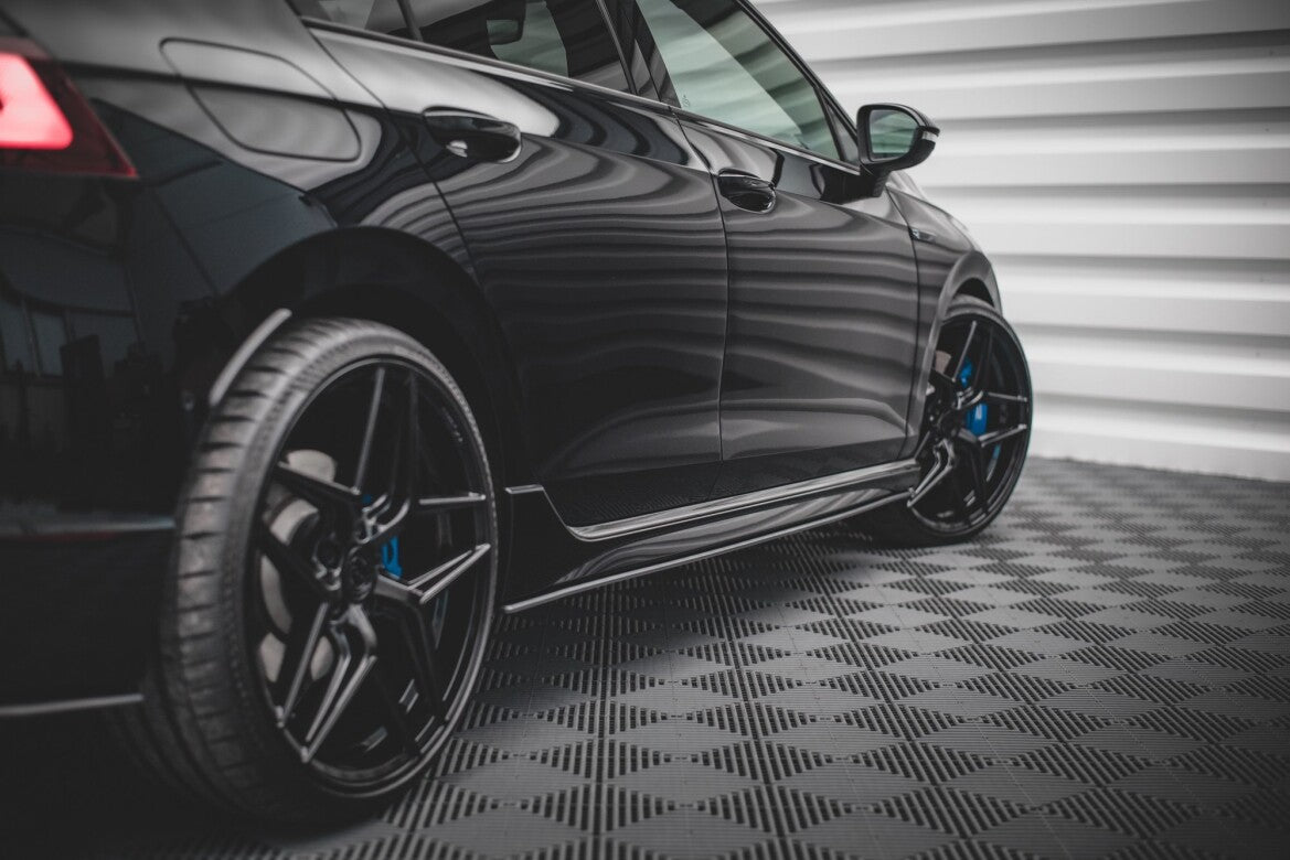 Street Pro Seitenschweller passend für VW Golf R Hatchback Mk8 FL schwarz matt