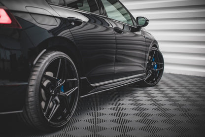 Street Pro Seitenschweller passend für VW Golf R Hatchback Mk8 FL schwarz matt