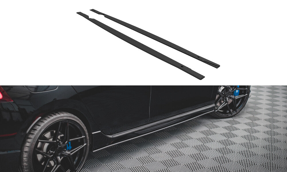 Street Pro Seitenschweller passend für VW Golf R Hatchback Mk8 FL schwarz matt