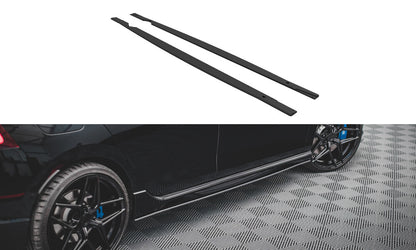 Street Pro Seitenschweller passend für VW Golf R Hatchback Mk8 FL schwarz matt