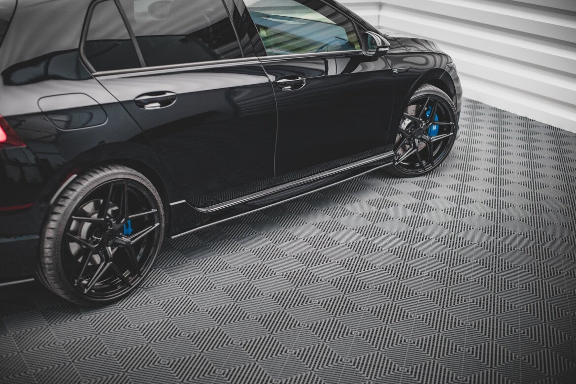 Street Pro Seitenschweller passend für VW Golf R Hatchback Mk8 FL schwarz matt