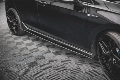 Street Pro Seitenschweller passend für VW Golf R Hatchback Mk8 FL schwarz matt