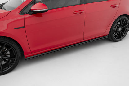 Street Pro Seitenschweller passend für VW Golf R / R-Line Mk7 FL schwarz matt