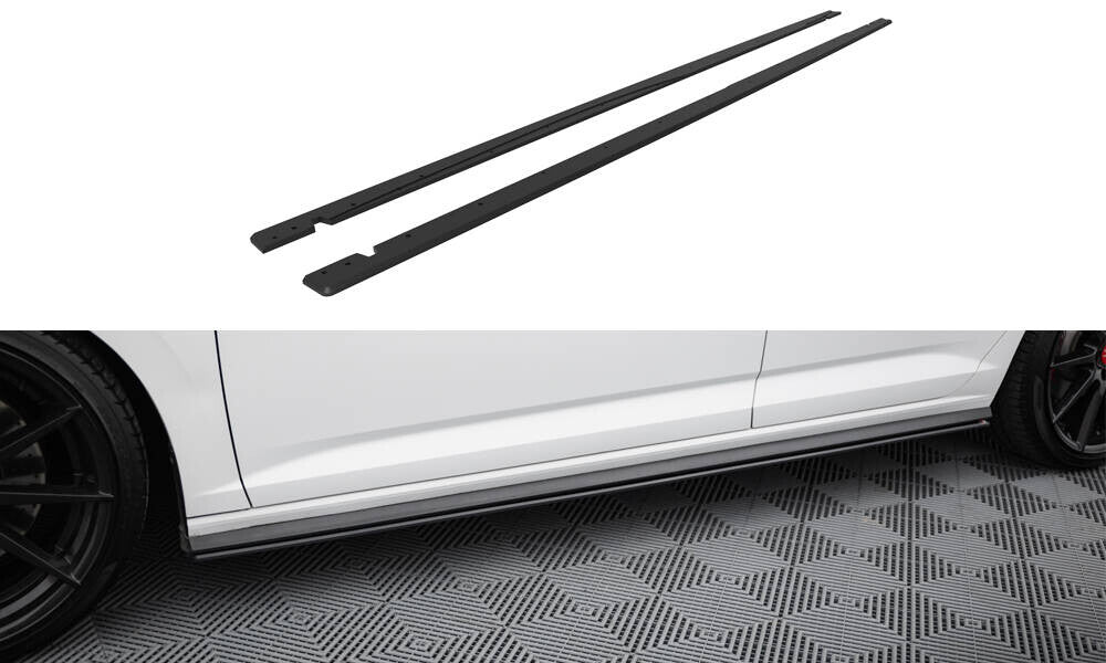 Street Pro Seitenschweller passend für VW Jetta GLI Mk7 schwarz matt